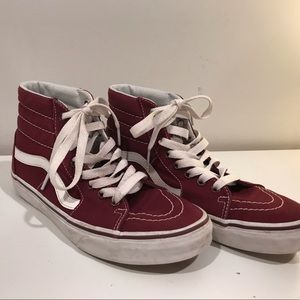 SK8-HI Vans in Maroon
